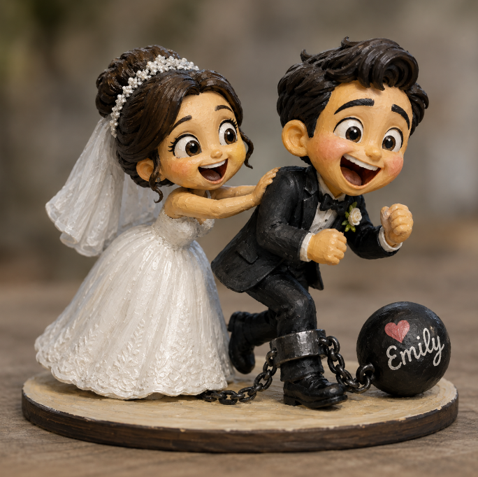 Figurines de mariage personnalisées Emily