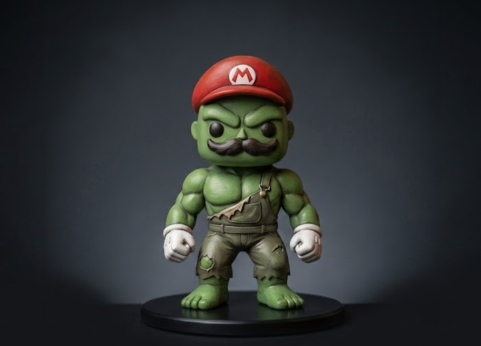 Figurine hybride héros de jeu vidéo et super-héros