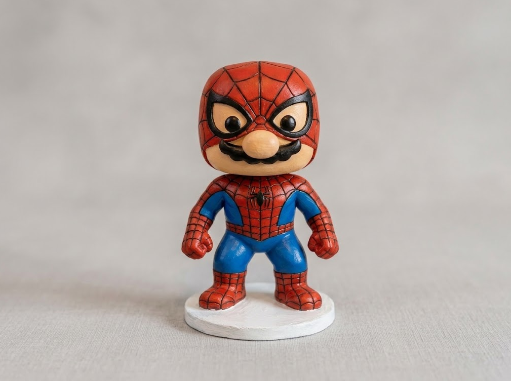 Figurine hybride jeu vidéo et super-héros