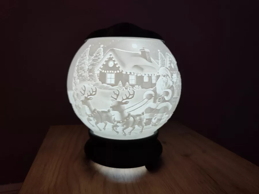 Boule de Noël lumineuse imprimée en 3D