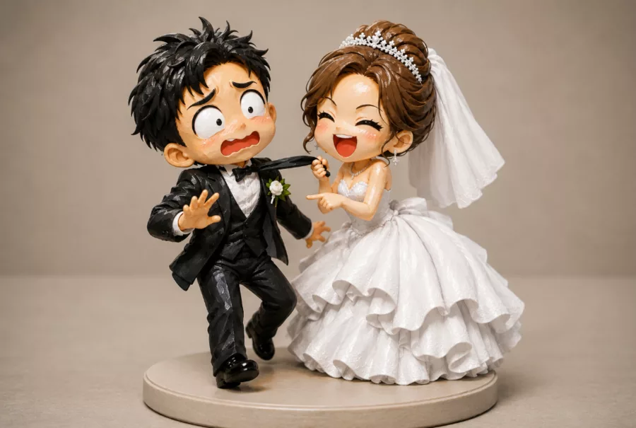 Création 3D Chibi style mariage