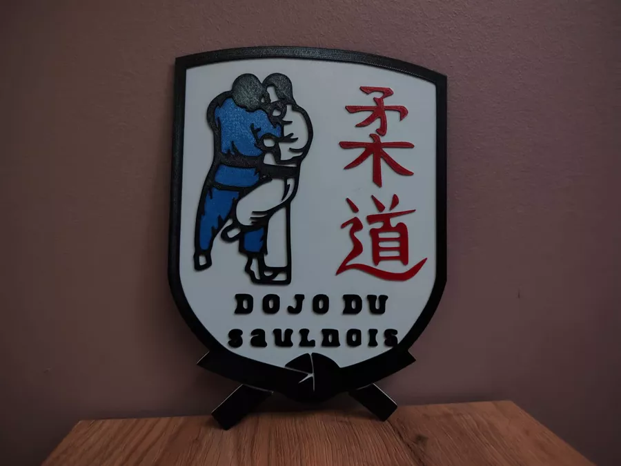 Logo de dojo personnalisé imprimé en 3D