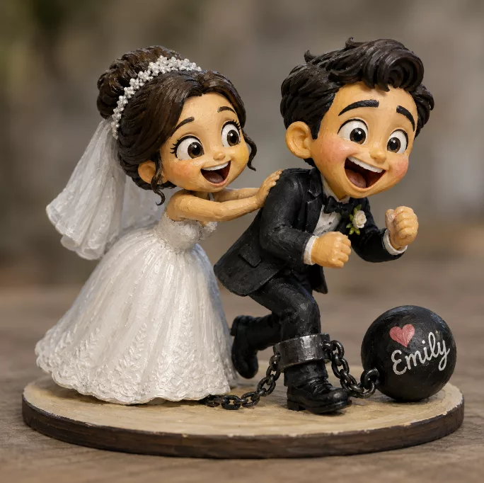 Figurines de mariage personnalisées Emily