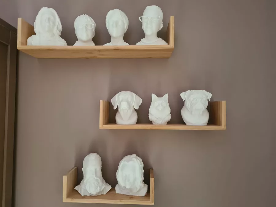 Collection de bustes de famille imprimés en 3D