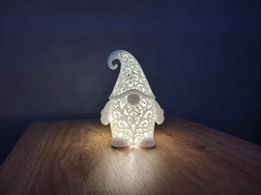 Gnome lumineux imprimé en 3D