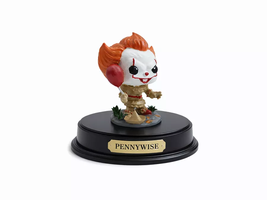 Figurine de clown personnalisée sur socle