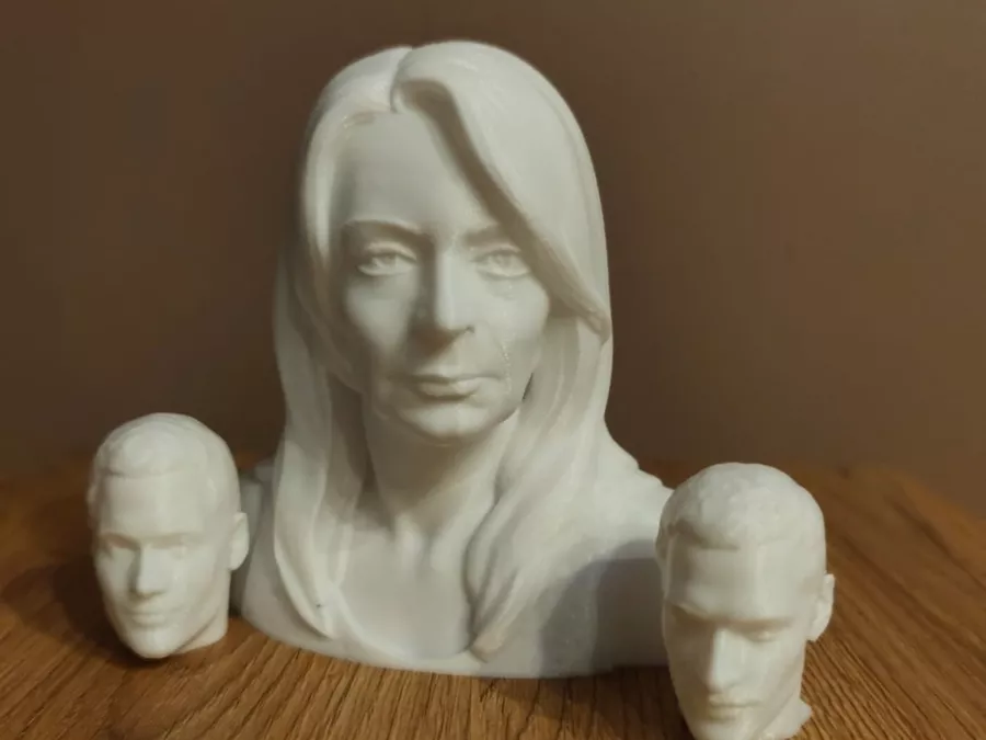 Portrait familial en sculpture 3D