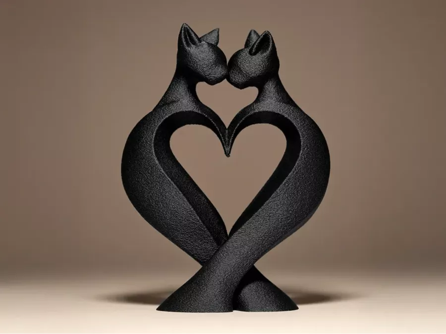 Figurine de chat cartoon imprimée en 3D