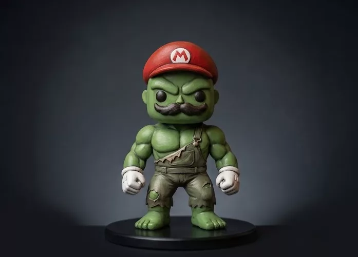Figurine hybride héros de jeu vidéo et super-héros