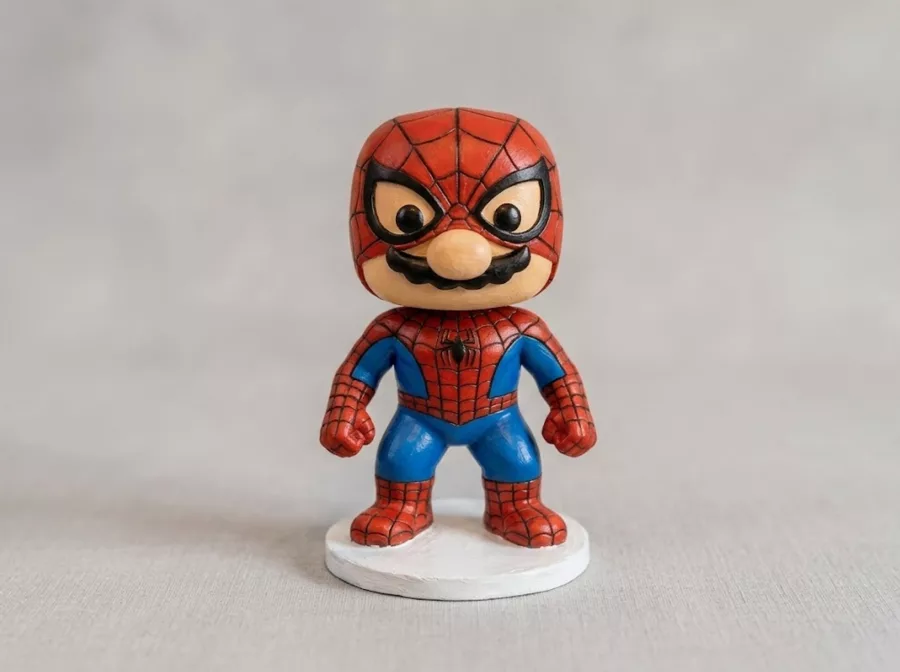 Figurine hybride jeu vidéo et super-héros