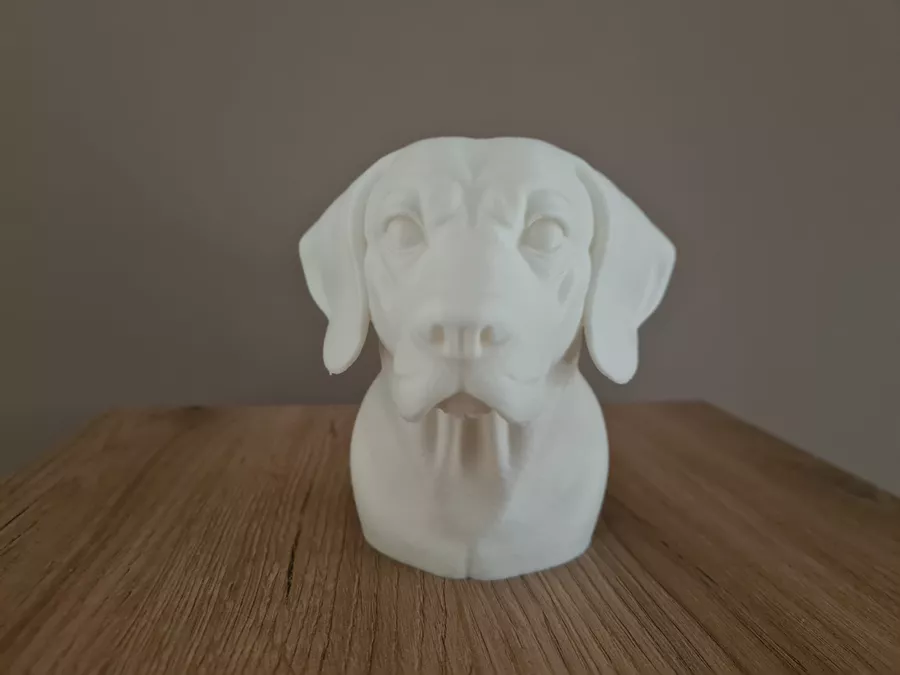 Buste de chien personnalisé imprimé en 3D
