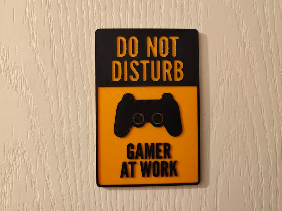 Plaque de porte Gamer at Work