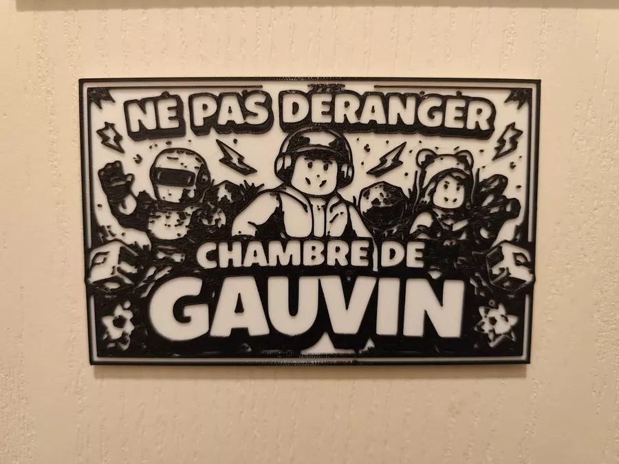 Plaque de porte personnalisée Gauvin