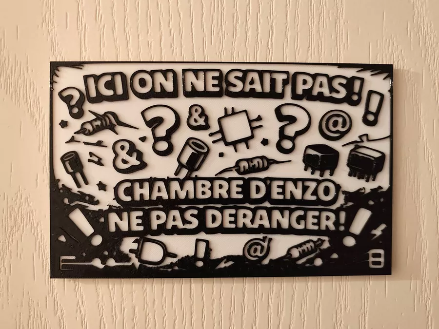 Plaque de porte personnalisée Enzo