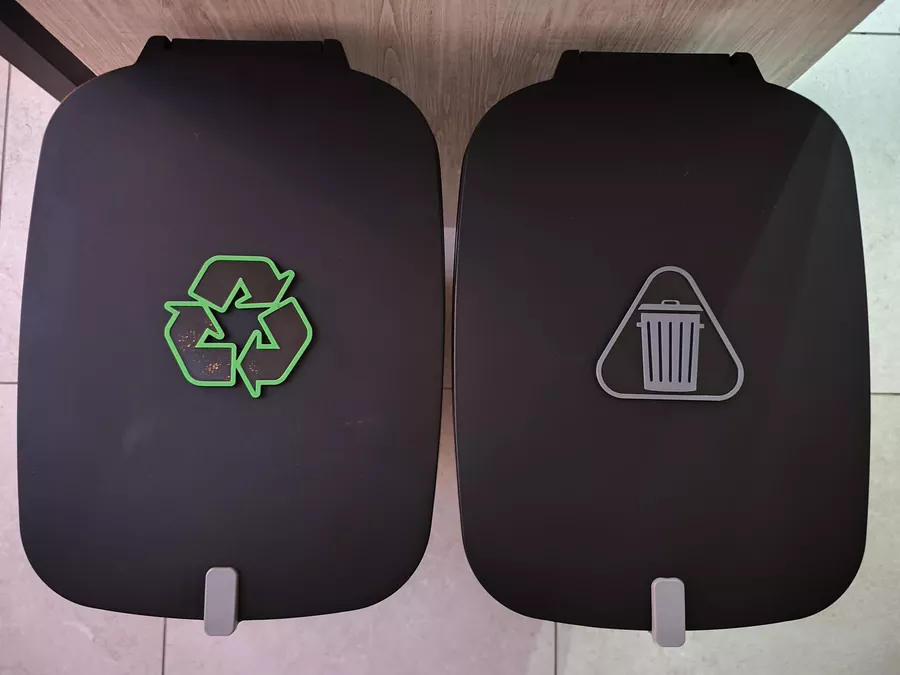Pictogrammes personnalisés pour poubelles de tri