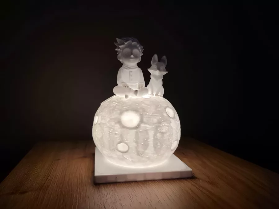 Lampe lithophanie personnalisée avec château