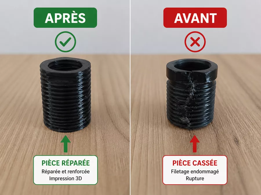 Pièce de remplacement imprimée en 3D