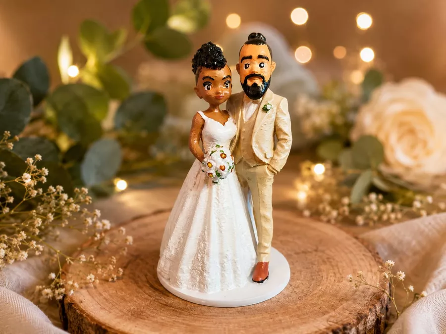 Figurines de mariage personnalisées Samantha
