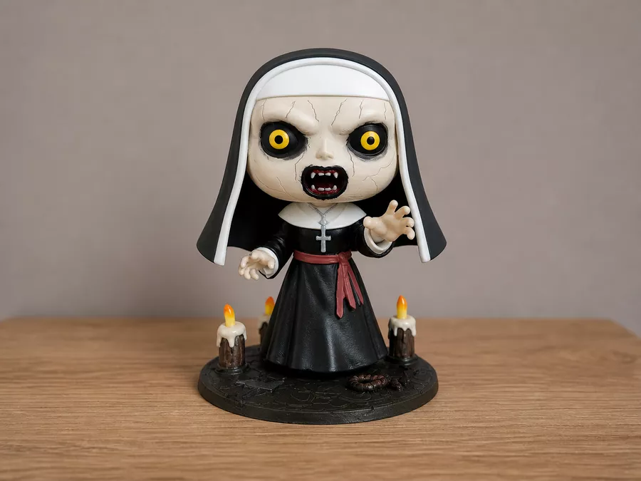 Figurine de religieuse horrifique imprimée en 3D