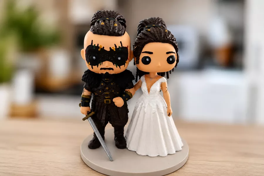 Couple de mariage viking personnalisé